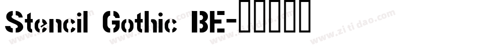 Stencil Gothic BE字体转换